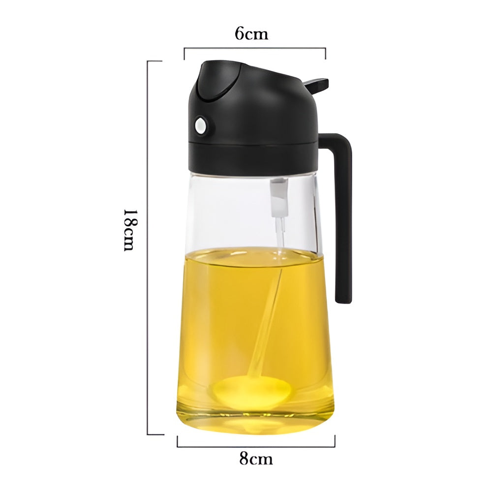 2-in-1 Oliefles 500ml | Spuiten en Gieten voor Slimmer en Sneller Koken