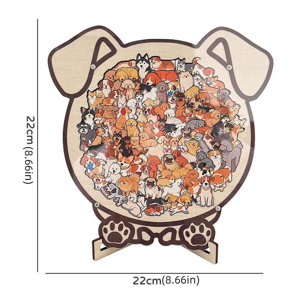 Doggy Puzzel — Elk Puzzelstukje Heeft Zijn Eigen Staartje