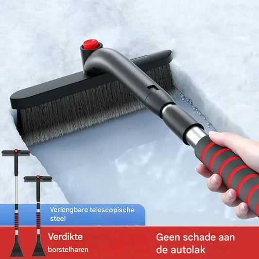 Auto IJs Krabber & Sneeuwborstel | Draaibare Kop + Uitschuifbaar Bereik