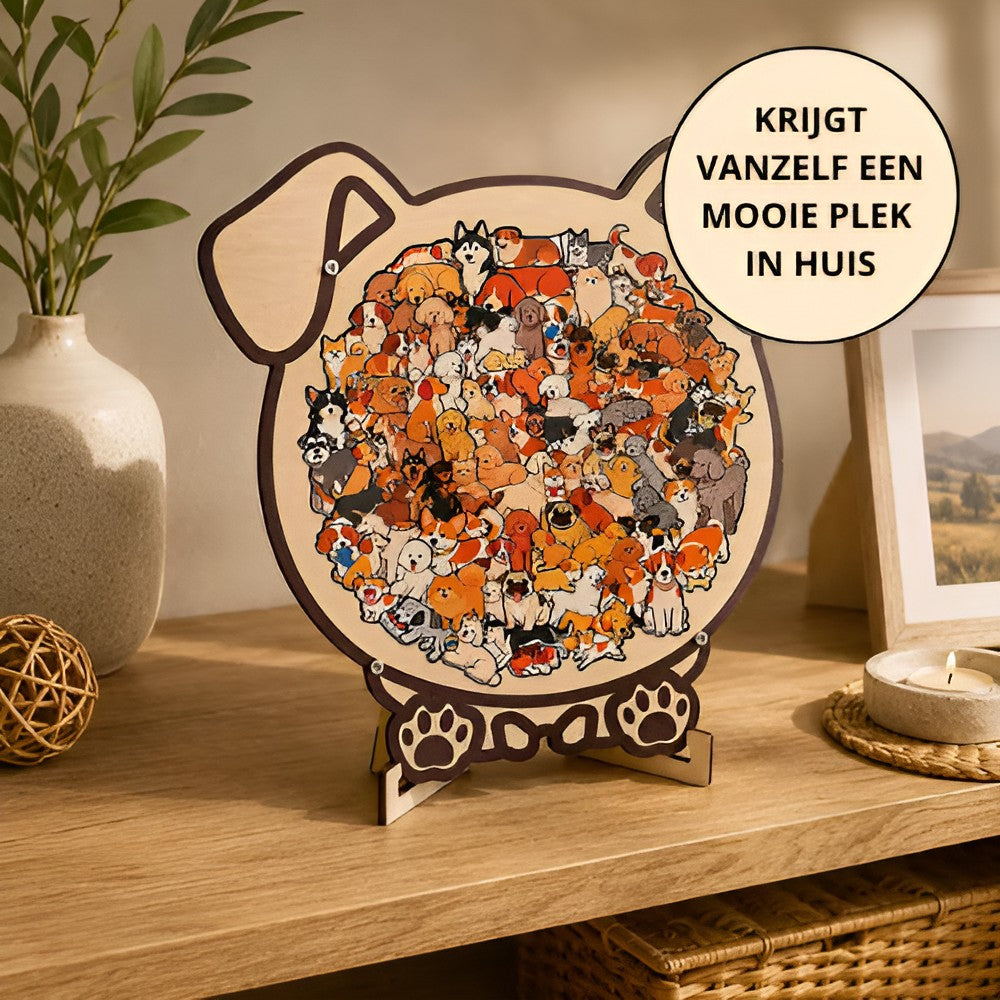 Doggy Puzzel — Elk Puzzelstukje Heeft Zijn Eigen Staartje