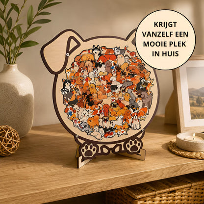 Doggy Puzzel — Elk Puzzelstukje Heeft Zijn Eigen Staartje