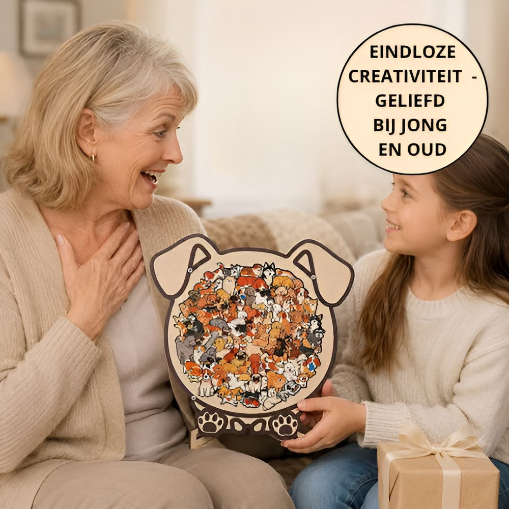 Doggy Puzzel — Elk Puzzelstukje Heeft Zijn Eigen Staartje