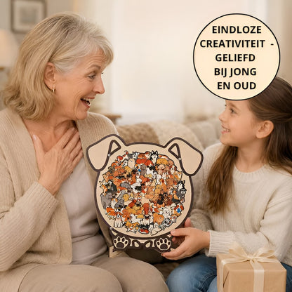 Doggy Puzzel — Elk Puzzelstukje Heeft Zijn Eigen Staartje