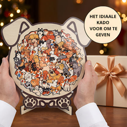 Doggy Puzzel — Elk Puzzelstukje Heeft Zijn Eigen Staartje