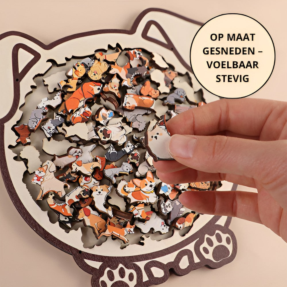 Doggy Puzzel — Elk Puzzelstukje Heeft Zijn Eigen Staartje