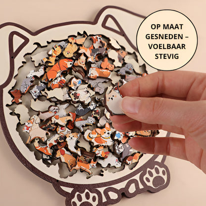 Doggy Puzzel — Elk Puzzelstukje Heeft Zijn Eigen Staartje