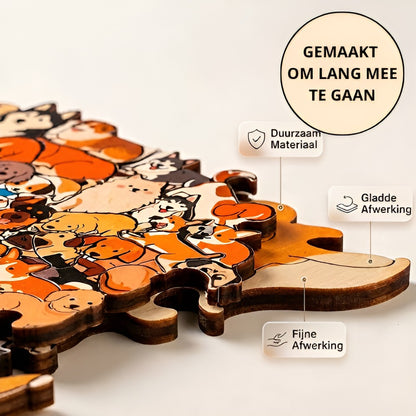 Doggy Puzzel — Elk Puzzelstukje Heeft Zijn Eigen Staartje