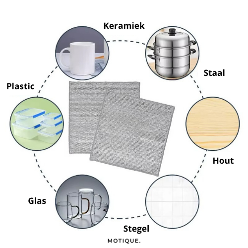 Anti-Kras Staalvezel Vaatdoeken (20 Stuks) | Breng de Glans Terug