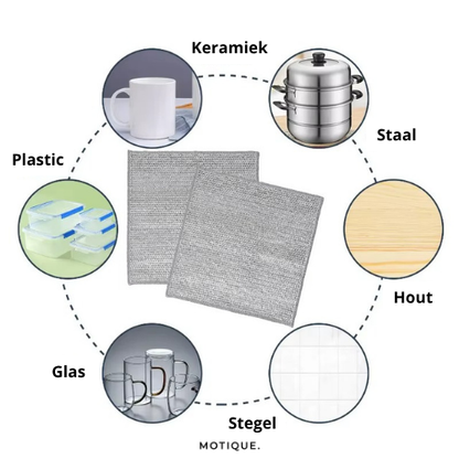 Anti-Kras Staalvezel Vaatdoeken (20 Stuks) | Breng de Glans Terug