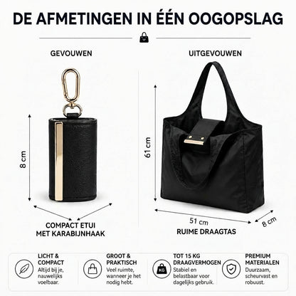Elegante Mini Shopper — Opvouwbaar, Luxe & Ruim