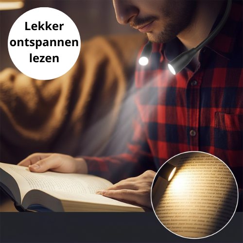 Neck-Flex Lamp | Handen-Vrij, Buigzame Armen, Perfect Licht