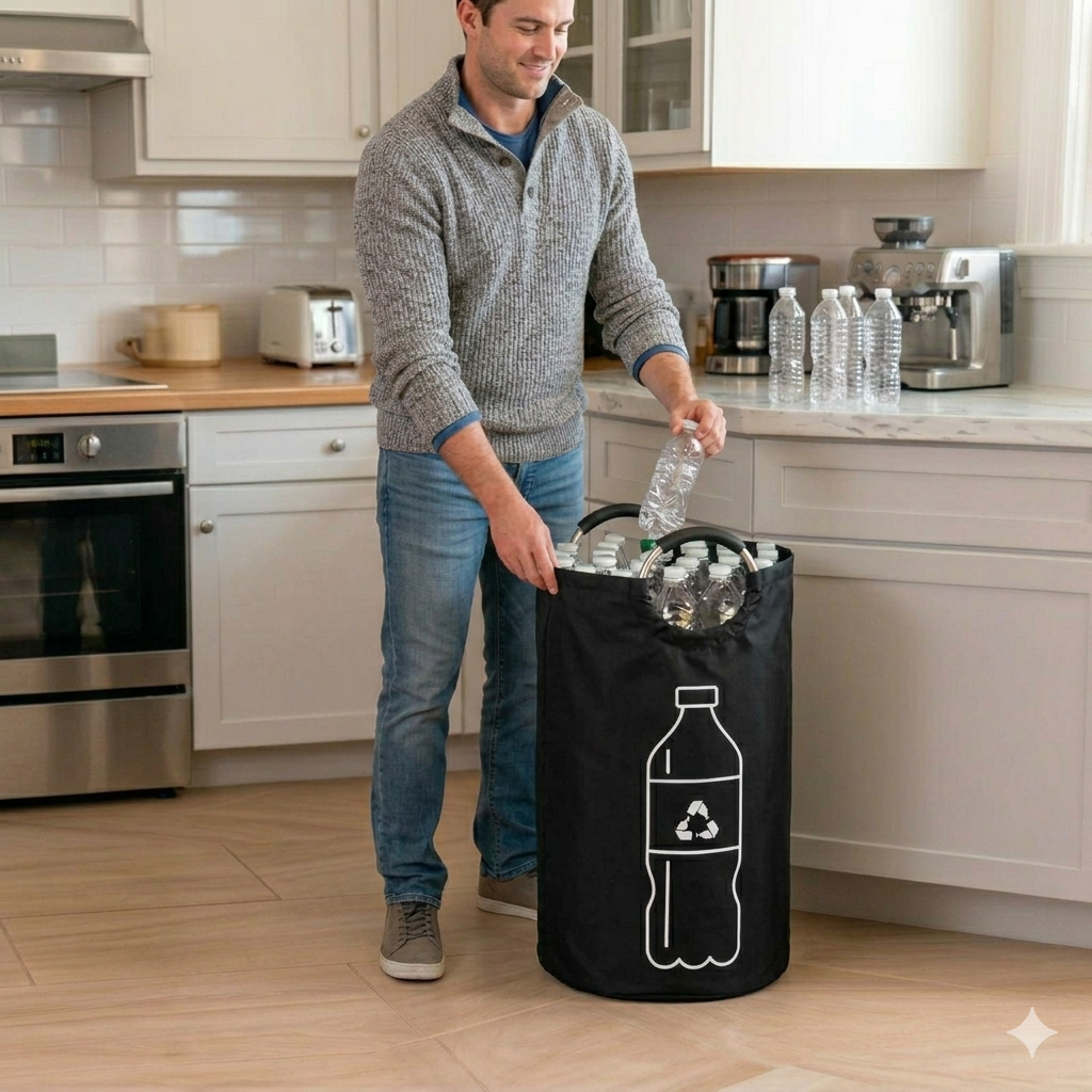 Flessenopbergzak XL | Ruimtebesparend & Stijlvol Opbergen