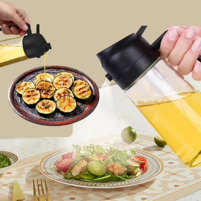 2-in-1 Olieflesje | Spuiten en Gieten voor Slimmer en Sneller Koken