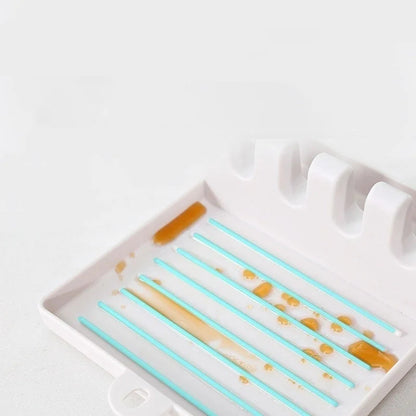 Deksel- en Spatel Afdruiprekje | Eindelijk Geen Vlekken Meer op het Aanrecht