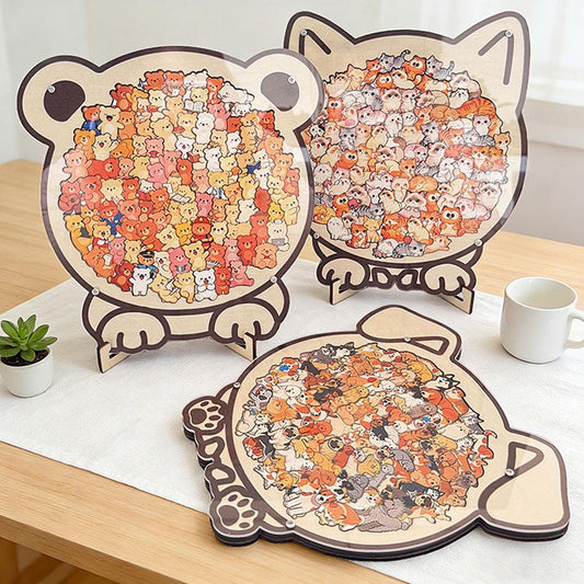 Woeffy, Teddy & Tiggy – Houten Dieren Puzzel