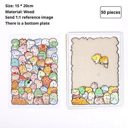 Houten Dierenpuzzel – Kitty, Teddy & Dino