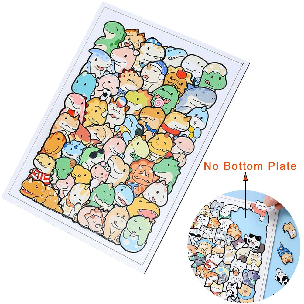 Houten Dierenpuzzel – Kitty, Teddy & Dino