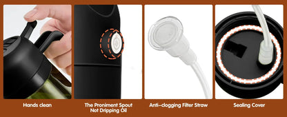 2-in-1 Olijfolie Fles | Spuiten & Gieten, Slim en Snel in Gebruik