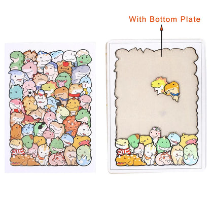 Houten Dierenpuzzel – Kitty, Teddy & Dino