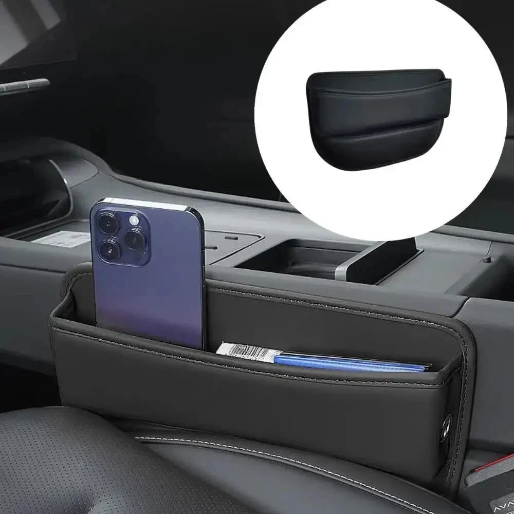 Leren Auto Opbergbox – Nooit meer zoeken tijdens het rijden