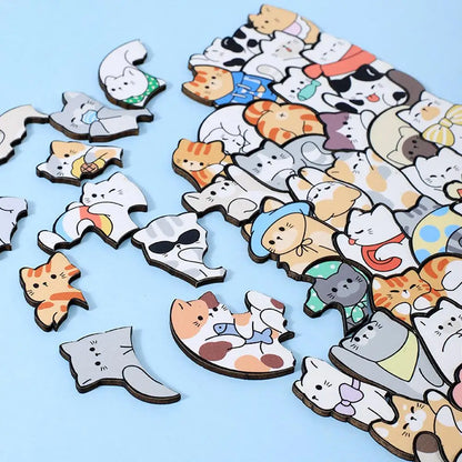 Houten Dierenpuzzel – Kitty, Teddy & Dino