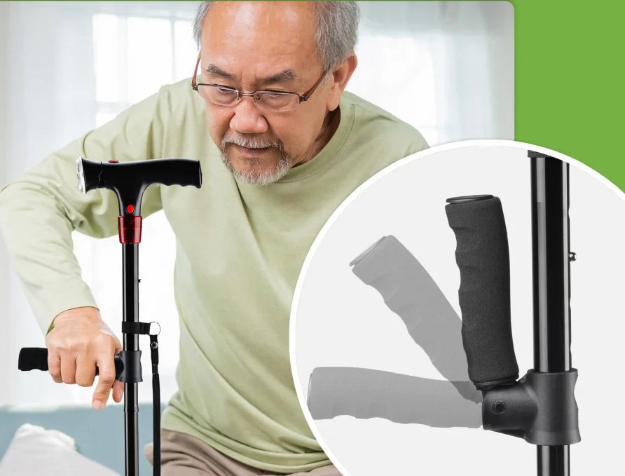 Wandelstok voor Optimale Zekerheid | Inclusief Zaklamp en Alarmfunctie