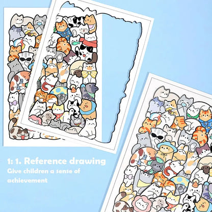 Houten Dierenpuzzel – Kitty, Teddy & Dino