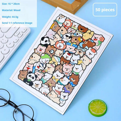 Houten Dierenpuzzel – Kitty, Teddy & Dino