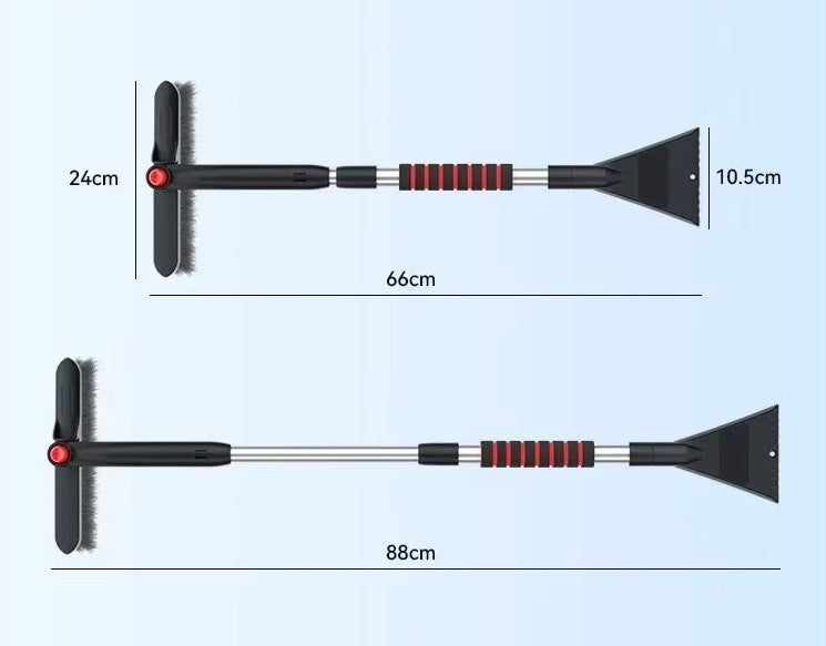 Auto IJs Krabber & Sneeuwborstel  | Draaibare Kop + Uitschuifbaar Bereik