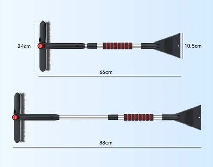 Auto IJs Krabber & Sneeuwborstel  | Draaibare Kop + Uitschuifbaar Bereik
