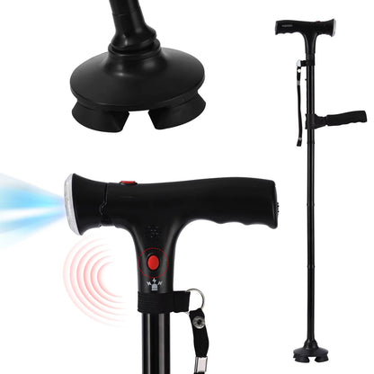 Wandelstok voor Optimale Zekerheid | Inclusief Zaklamp en Alarmfunctie