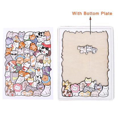 Houten Dierenpuzzel – Kitty, Teddy & Dino