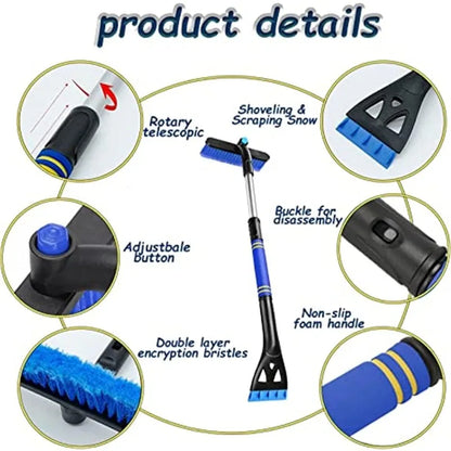 AutoSneeuwborstel Pro | Borstelt, Schraapt en Veegt Zonder Moeite