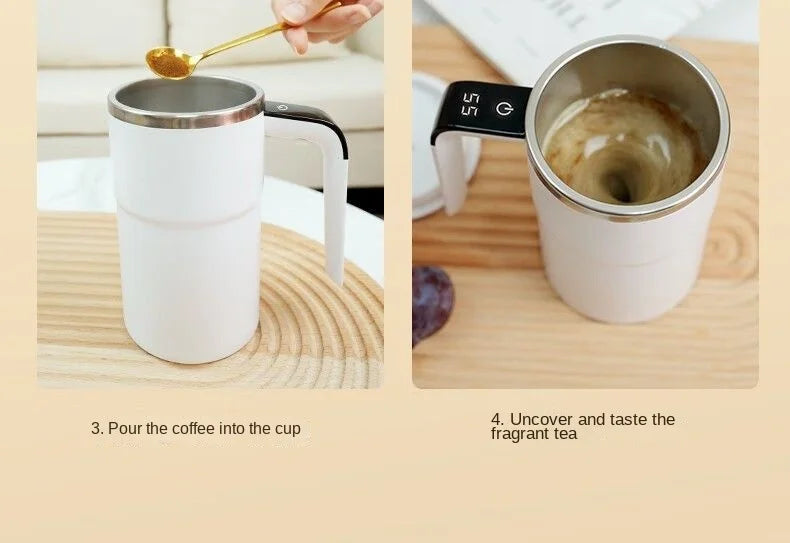 Zelfroerende Koffiemok | Nooit een lepel meer nodig