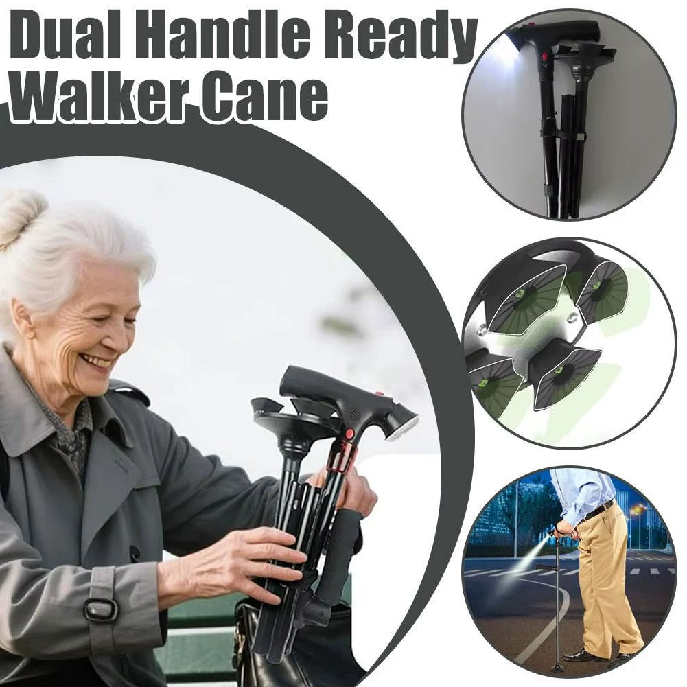 Wandelstok voor Optimale Zekerheid | Inclusief Zaklamp en Alarmfunctie