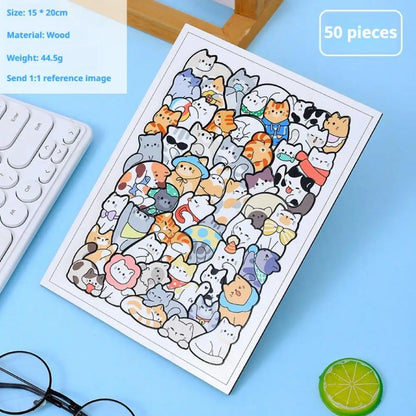 Houten Dierenpuzzel – Kitty, Teddy & Dino
