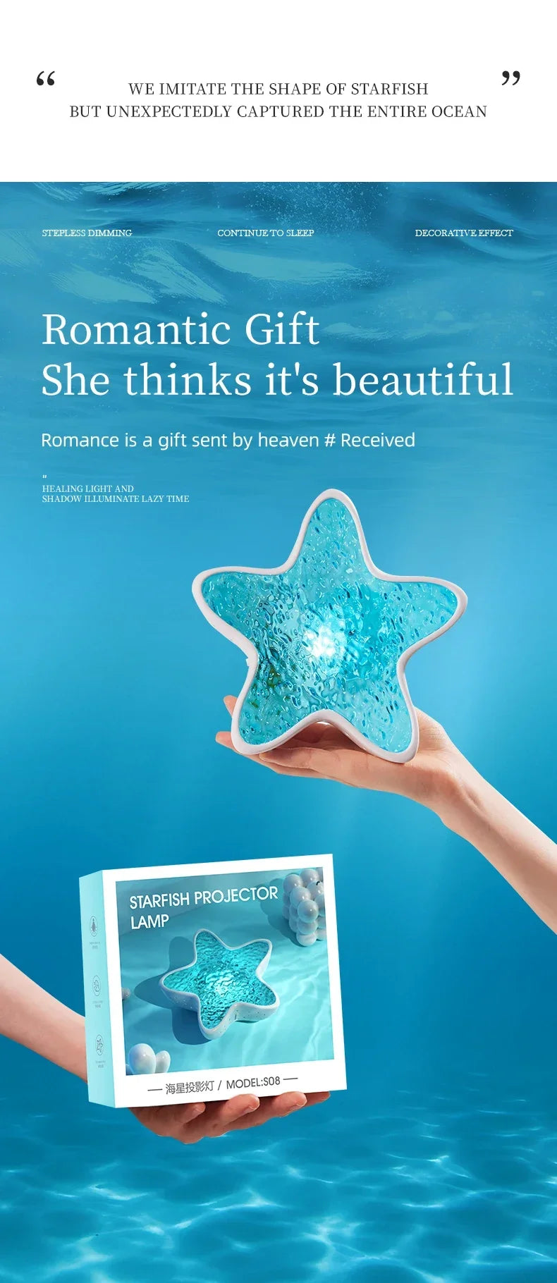 Ocean Mood Projector | Drijft op Rust met Zachte Lichtgolven