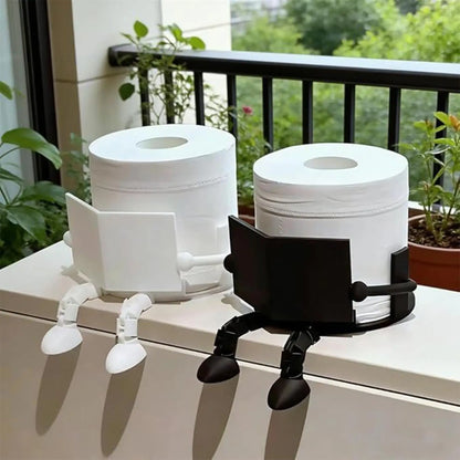 Zittende Toiletpapier Houder – Grappig & Praktisch 🚽✨