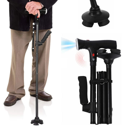 Wandelstok voor Optimale Zekerheid | Inclusief Zaklamp en Alarmfunctie