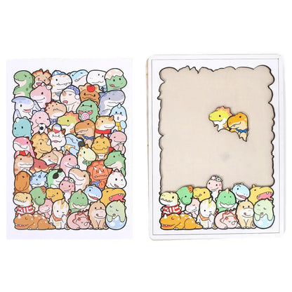 Houten Dierenpuzzel – Kitty, Teddy & Dino