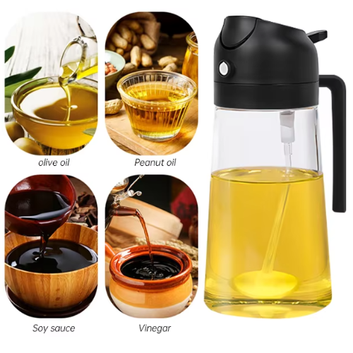 2-in-1 Oliefles 500ml | Spuiten en Gieten voor Slimmer en Sneller Koken