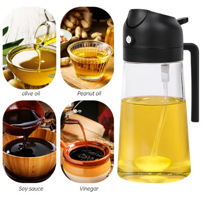 2-in-1 Oliefles 500ml | Spuiten en Gieten voor Slimmer en Sneller Koken