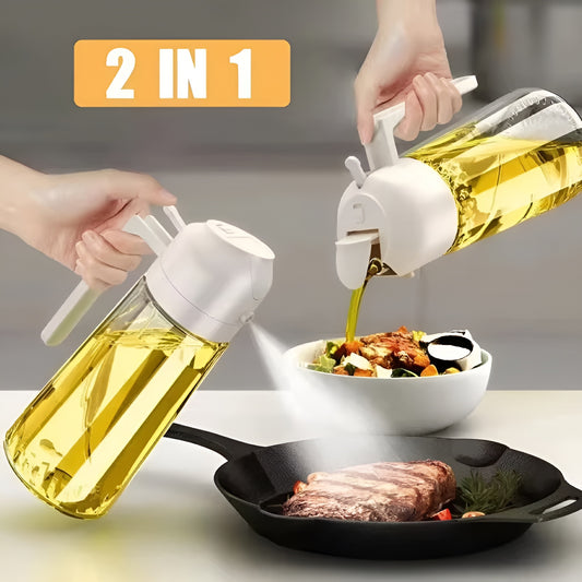 2-in-1 Oliefles 500ml | Spuiten en Gieten voor Slimmer en Sneller Koken
