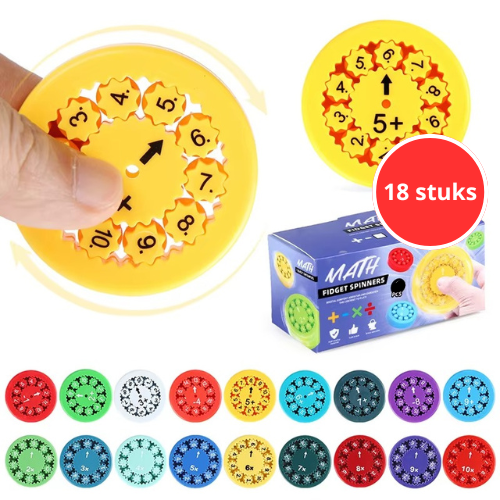 Rekenspinners (alle 18 stuks) - Spelenderwijs Leren Optellen, Aftrekken, Vermenigvuldigen en Delen