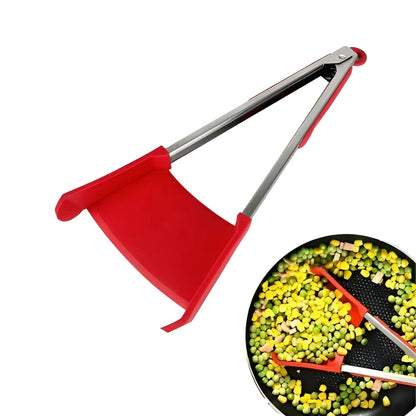2-in-1 Kook Spatel en Tang | Grijpen, Flippen & Serveren