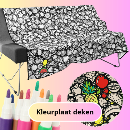 Kleurplaat Deken – Inkleuren & Onder Kruipen